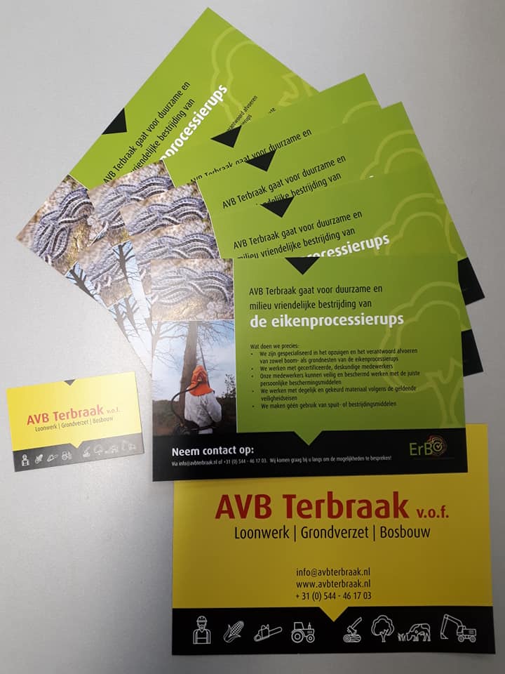 Folders en visitekaartje AVB Terbraak